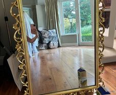 Large Gold framed decorative mirror