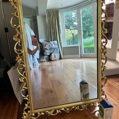 Large Gold framed decorative mirror