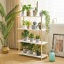 4 Tier Wooden Open Bookcase Modern Freestanding Bookshelf Storage Organizer,Multifunctional Display Stand for Bedroom, Living Room and Home Office, Storage Cabinet,White Image 5