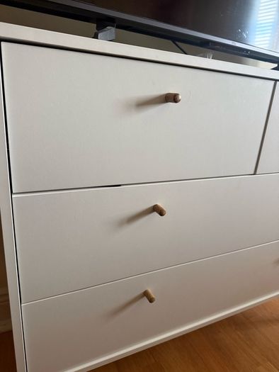 white drawers