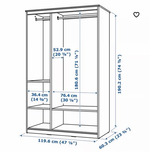 Wardrobe with mirror