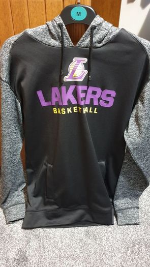 authentic NBA los angeles lakers black grey small hoodie