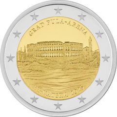 Croatia 2 Euro Commemorative Coin 2025 - City of Pula - Arena. Uncirculated.
