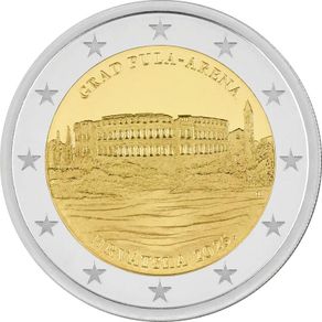 Croatia 2 Euro Commemorative Coin 2025 - City of Pula - Arena. Uncirculated.