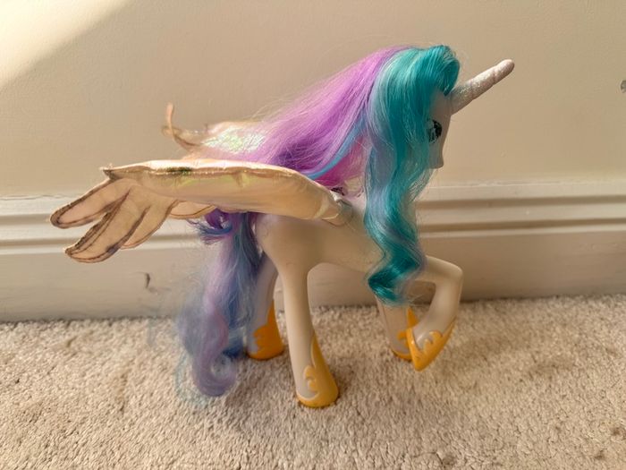 My Little Pony G4 Talking Princess Celestia speaks Polish approx. 21 cm. Used Plesae see photos