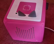 Pink Toniebox with 6 story figures