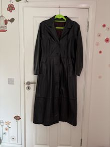 Full length genuine leather coat