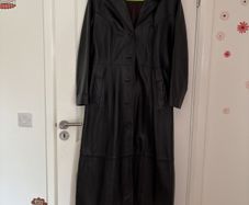 Full length genuine leather coat