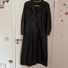 Full length genuine leather coat