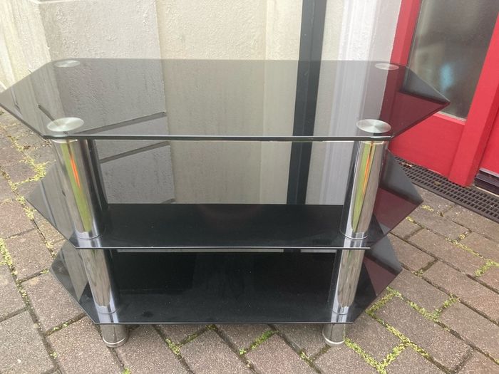 Glass tv table