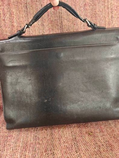 Quality Mens Leather Parisian Lancel Black Satchel Bag