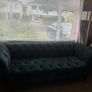 Beautiful blue velvet Chesterfield sofa Image 3