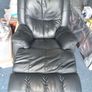 Leather sofa with leather armchair Image 8