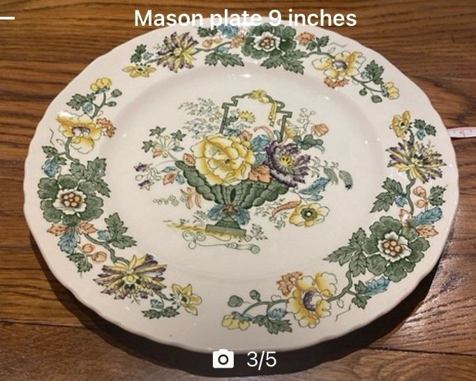 Vintage Masons strathmore green 9 inch plate