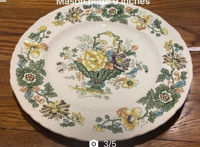Vintage Masons strathmore green 9 inch plate