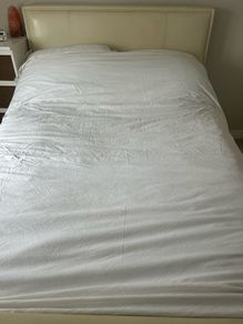 Cream Double TV Bed with TV/DVD Combi