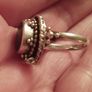 Vintage pillbox ring, 925 sterling silver. Image 4
