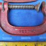 Pair of 3" Record G clamps. Image 2