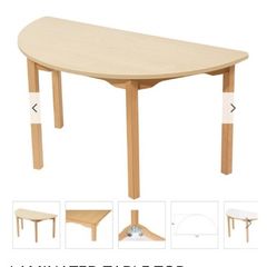 Wesco Laminated Table Top - Wooden Legs