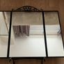 Black Metal Mirror With Jewellery Storage Image 4