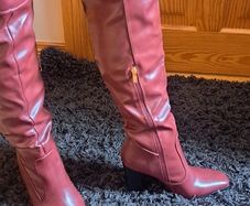 Burgundy boots