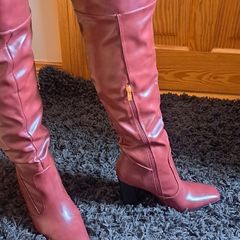 Burgundy boots