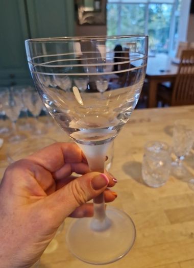 Set of 4 Waterford / Stuart Crystal Jasper Conran "Aura" Wine Glasses