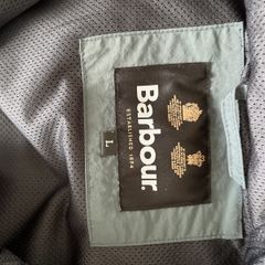 Barbour light jacket with hood mint.