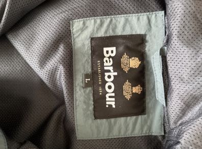 Barbour light jacket with hood mint.