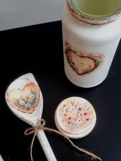 Set of  3 Decorative Kitchen Utensils in the Jar