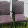 Set of 6 material covered dining room chairs Image 2