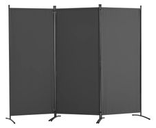 Room Divider, 3 Panel Room Dividers and Folding Privacy Screens, Fabric Partition Room Dividers for Office, Bedroom, Dining Room, Study, Freestanding, Gray