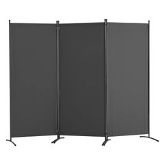 Room Divider, 3 Panel Room Dividers and Folding Privacy Screens, Fabric Partition Room Dividers for Office, Bedroom, Dining Room, Study, Freestanding, Gray