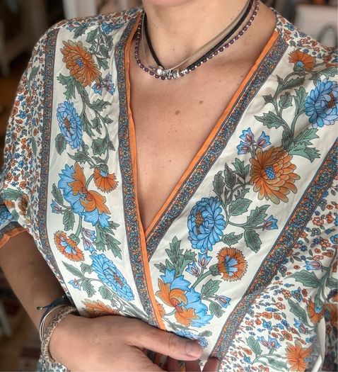 Emery Rose open-front floral bohemian kimono cardigan Size L