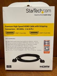 Startech Premium High Speed HDMI Cable with Gripping Connectors - 4K 60Hz - 2 m (6 ft.)