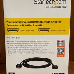 Startech Premium High Speed HDMI Cable with Gripping Connectors - 4K 60Hz - 2 m (6 ft.)