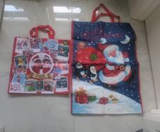 2 material Christmas gift bags