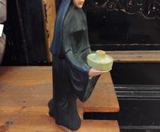 Wood Vintage Nun figure