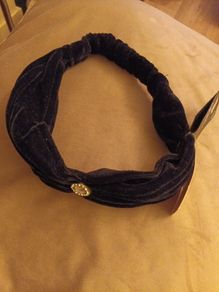 fancy dress black velvet hairband