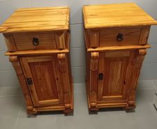 Pair of Solid Wooden Bedside Cabinets / Bedside Tables