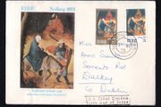 1973 Ireland Christmas Commemorative Stamp Addressed First Day Cover (FDC) with Dublin cancel