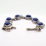 Vintave 925 Sterling Silver & Lapis Lazuli Bracelet Image 6