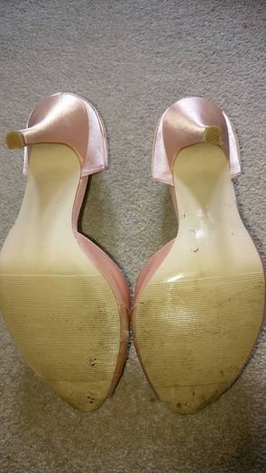 Jenny Packham pink jewel peep toe satin shoes