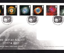 2007 Great Britain The Sky At Night Astronomy Commemorative Stamps addressed First Day Cover (FDC) with Edinburgh pictorial cancel.