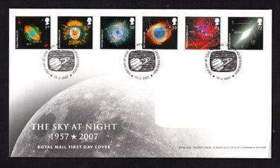 2007 Great Britain The Sky At Night Astronomy Commemorative Stamps addressed First Day Cover (FDC) with Edinburgh pictorial cancel.