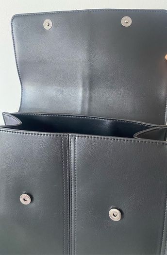 Black Leather Style Satchel/Bag