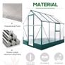 New Garden Walk-in Polycarbonate Greenhouse with Raised Garden Bed 6ft x 8ft Image 7