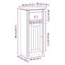 Bathroom Cabinet White and Brown Image 8