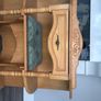Vintage Style Wooden Cabinet with Chair Image 4