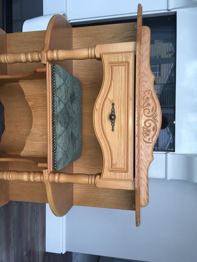 Vintage Style Wooden Cabinet with Chair